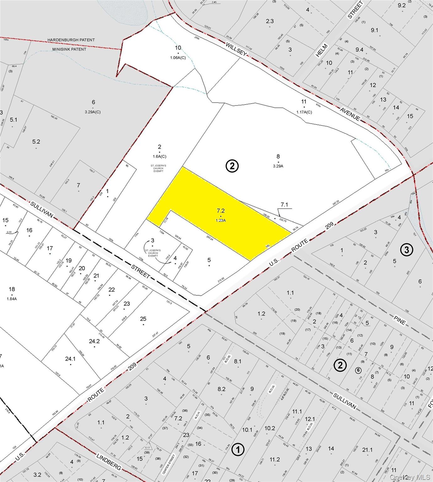 Tax map - highlighted