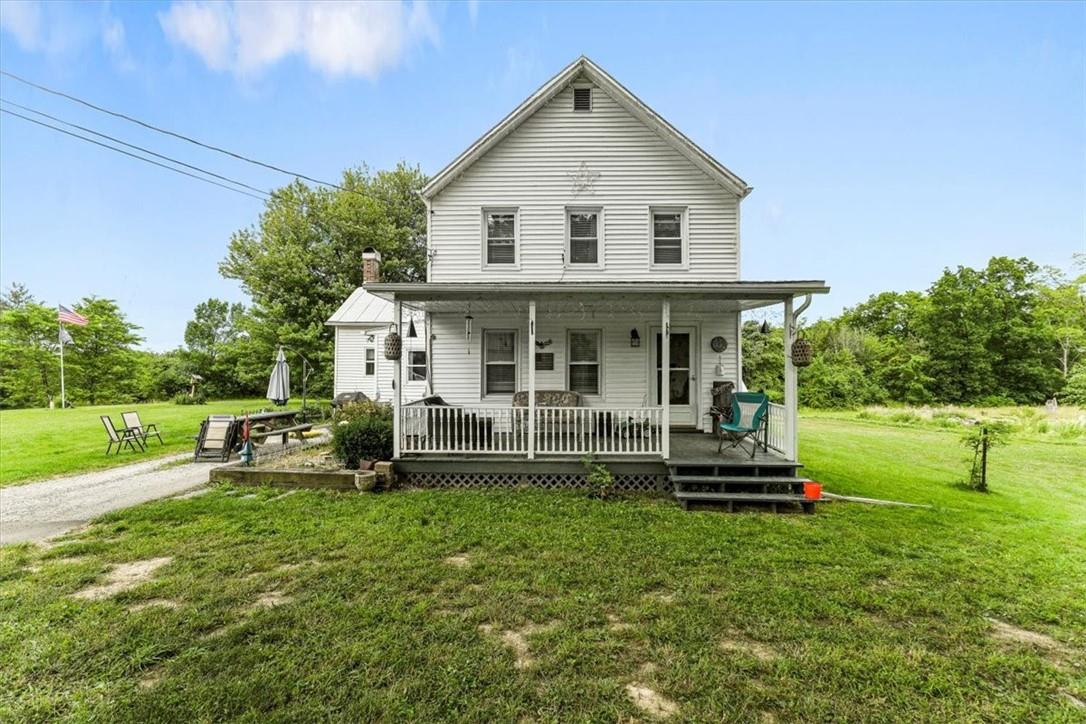 View of front of farmhouse