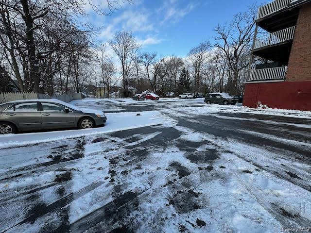 View of the parking area.