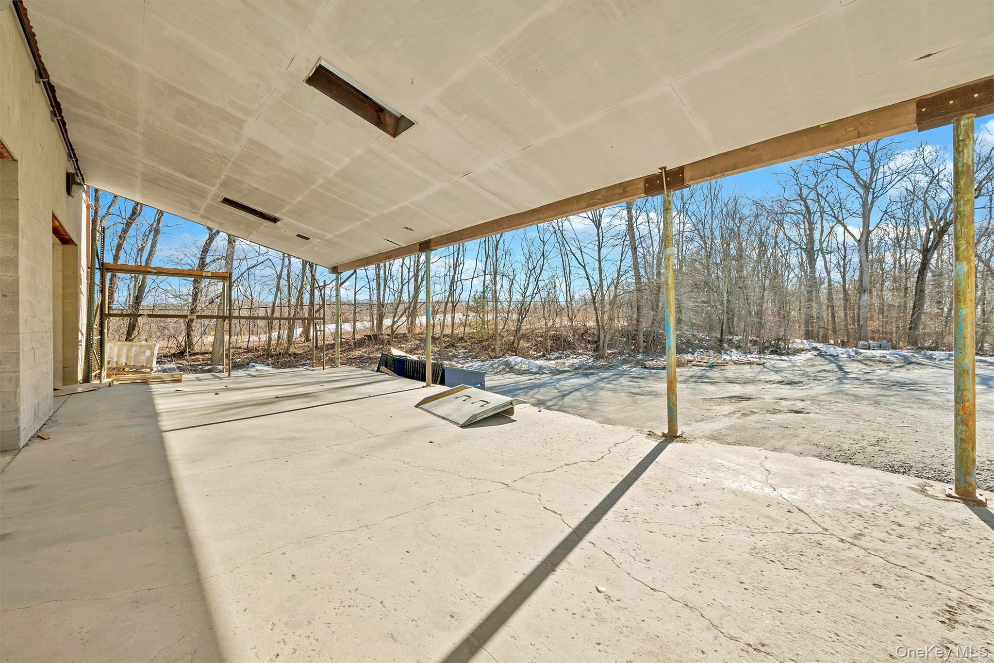 View of snow covered patio