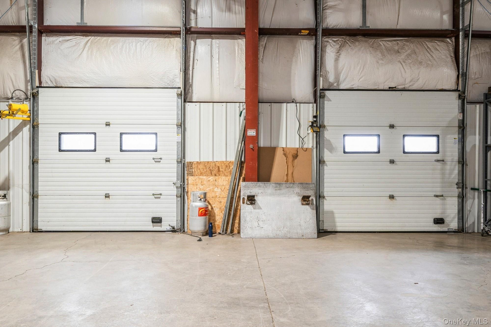 Interior view of loading docks/ overhead doors