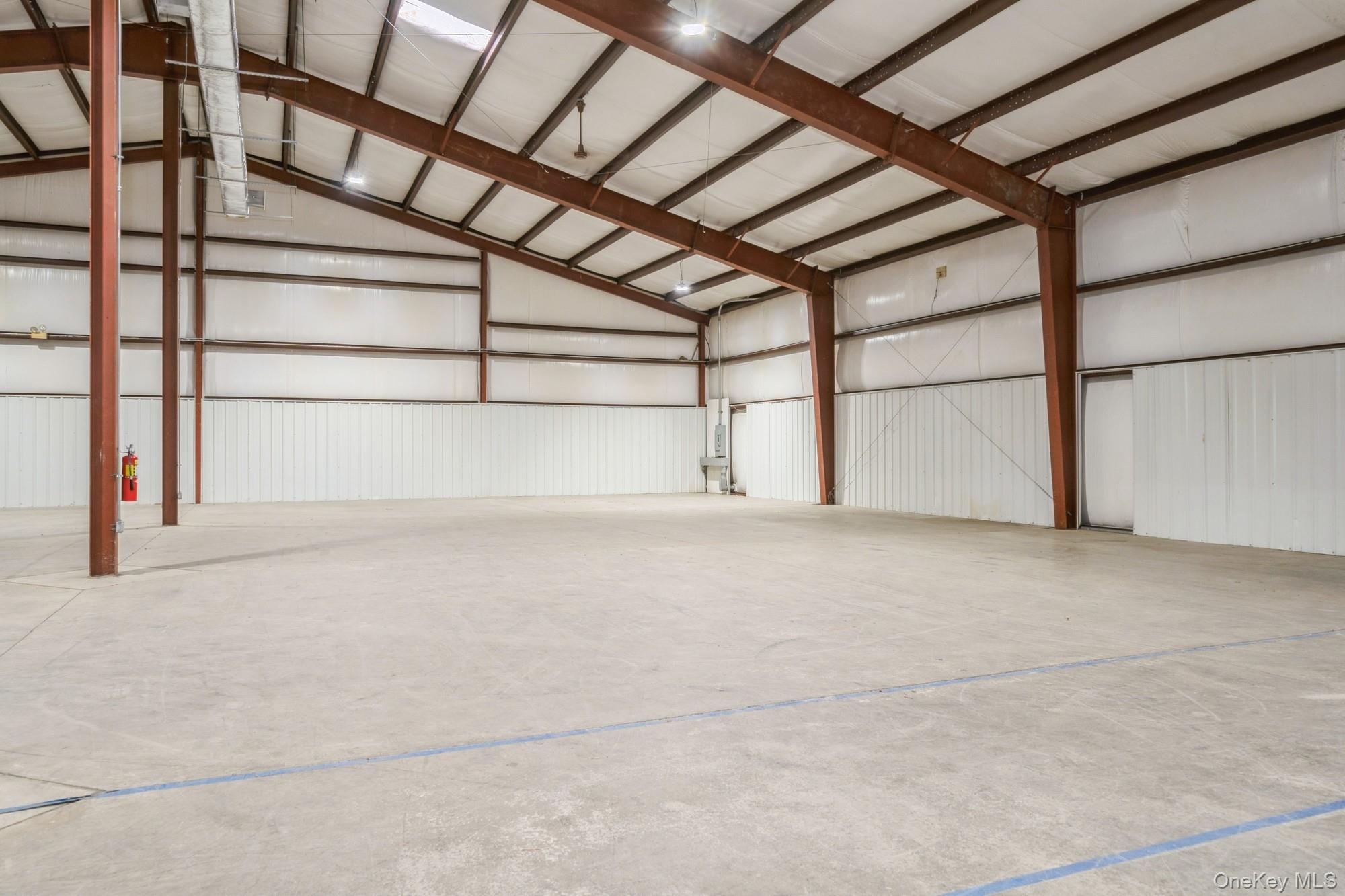 Interior view of warehouse to be divided