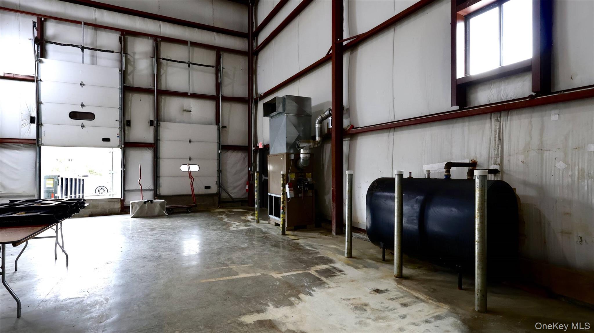 Garage with heating fuel