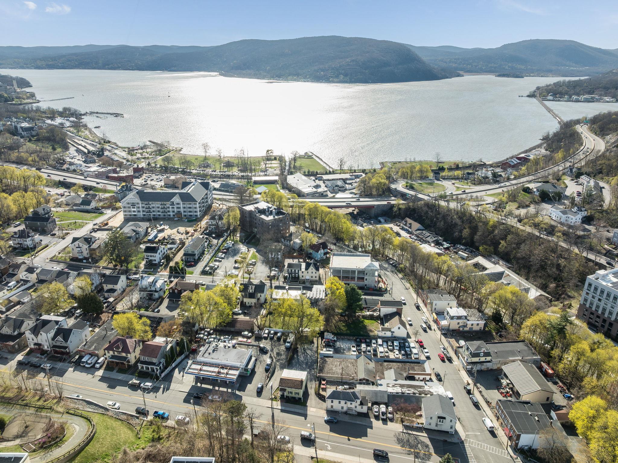 Aerial view, easy access to Rt 9 and Metro North .