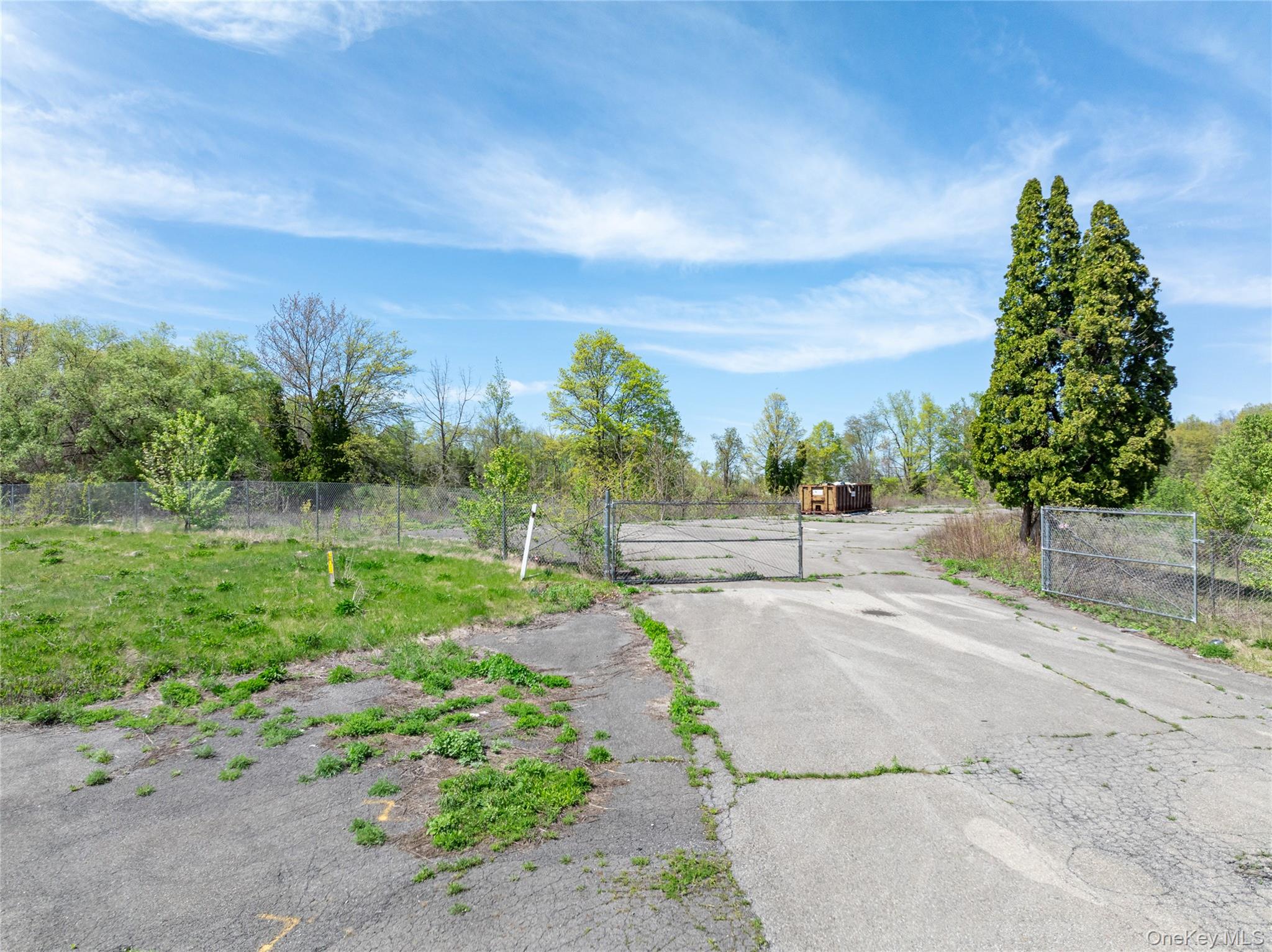 View of road with a gate