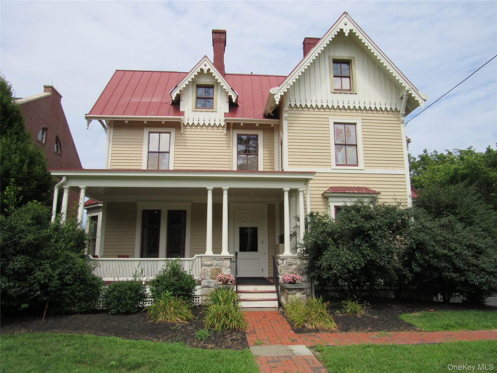 View of front of home with a porch