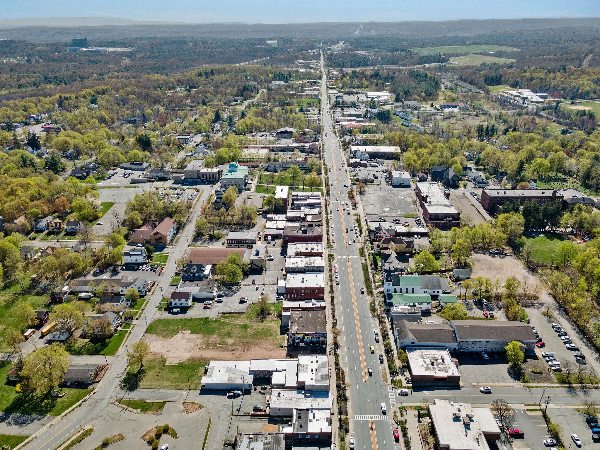 Aerial view of property's location