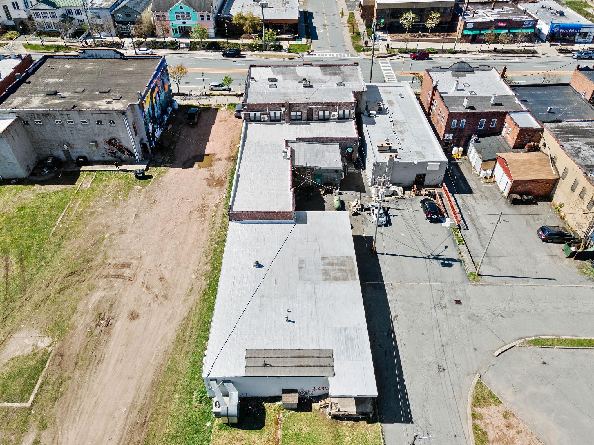 Aerial view of residential area