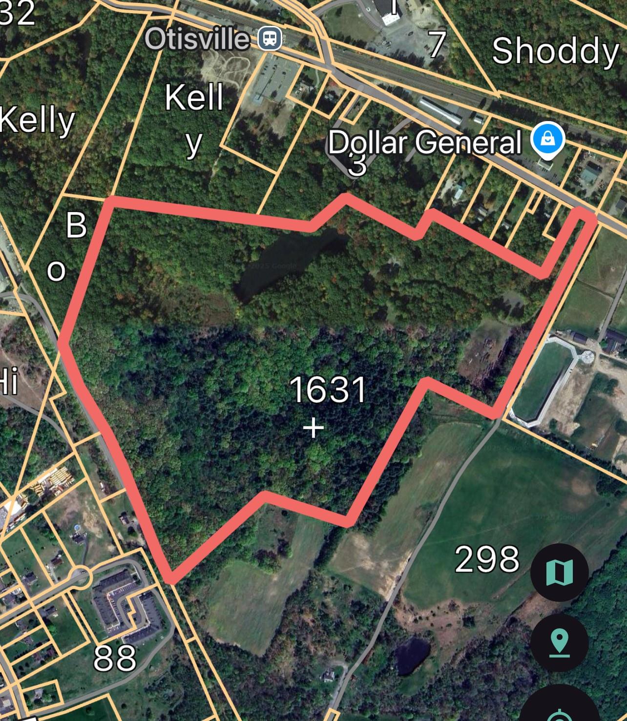 Map of property location with property boundaries highlighted