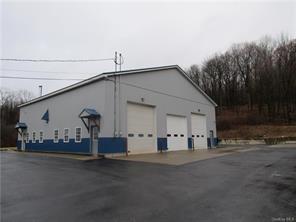 View of detached garage
