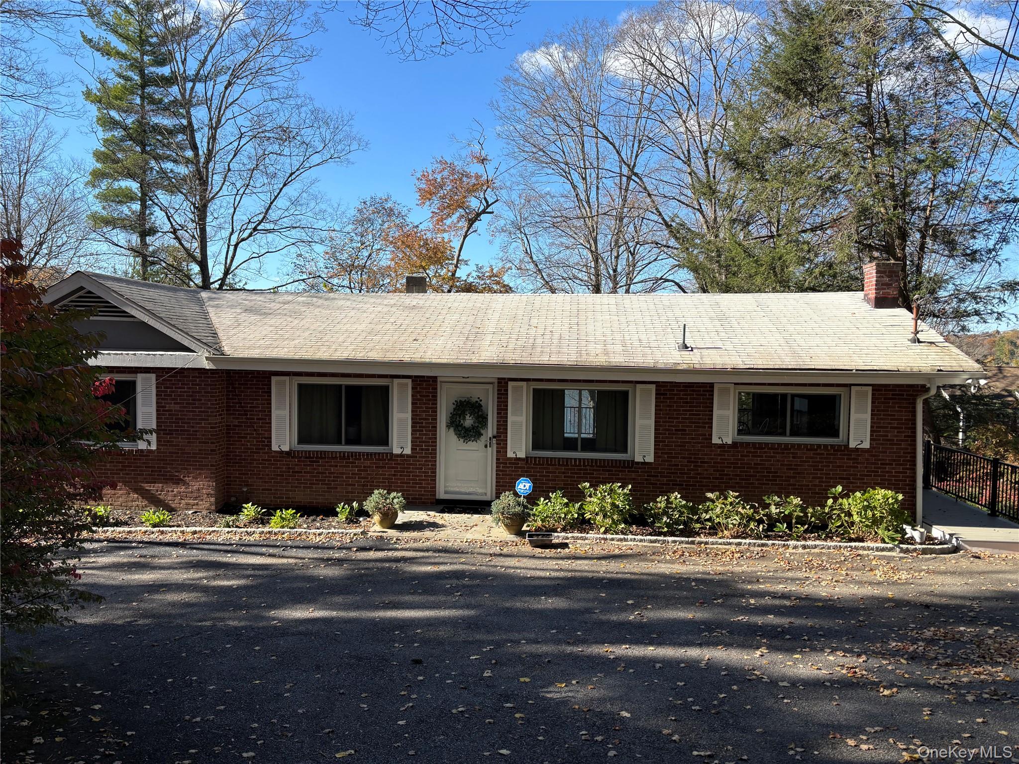 View of front of home with brick siding