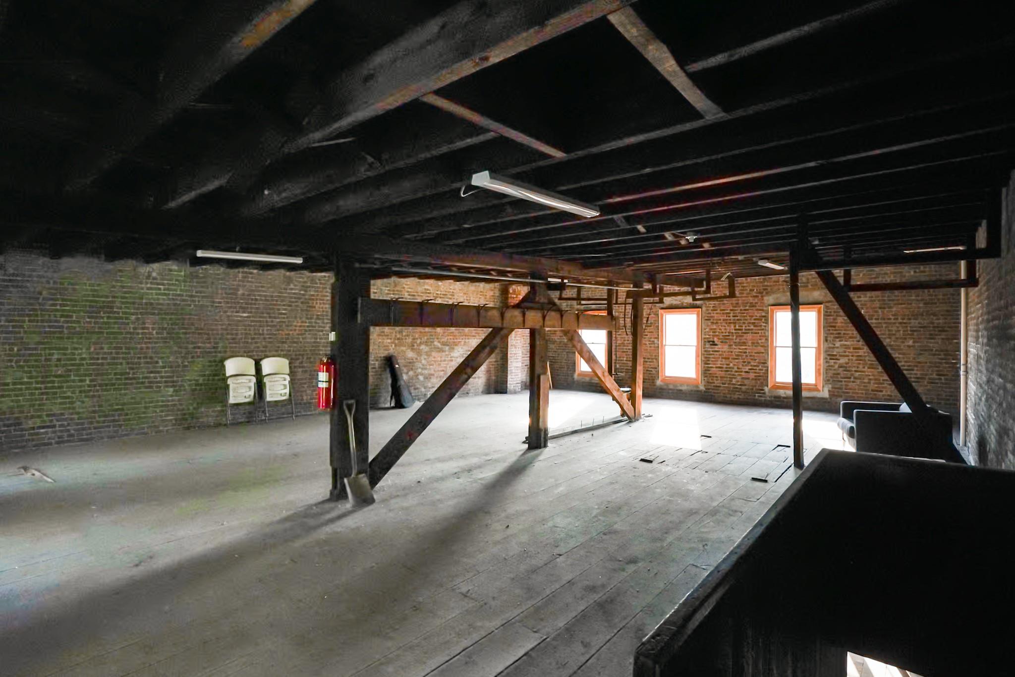 Empty space with brick wall