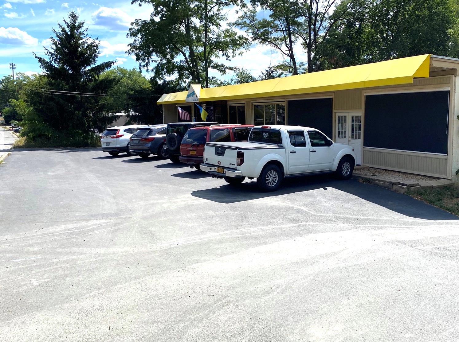 View of uncovered parking lot