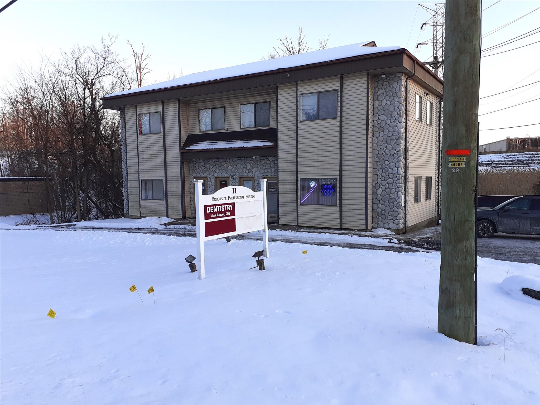 Snow covered property