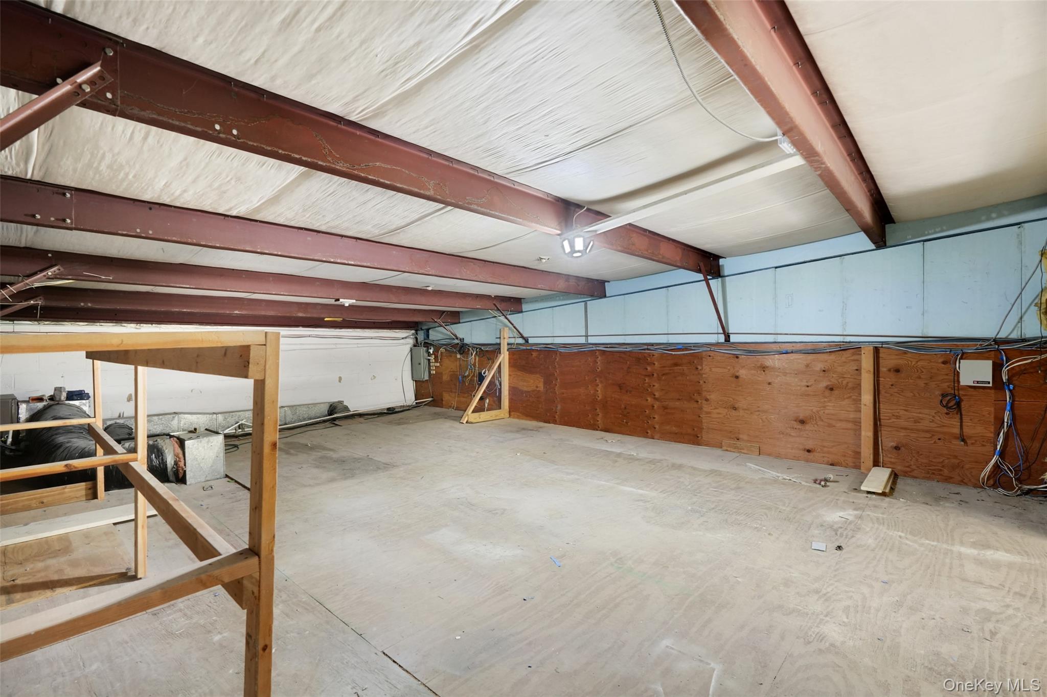 Below grade area with a garage