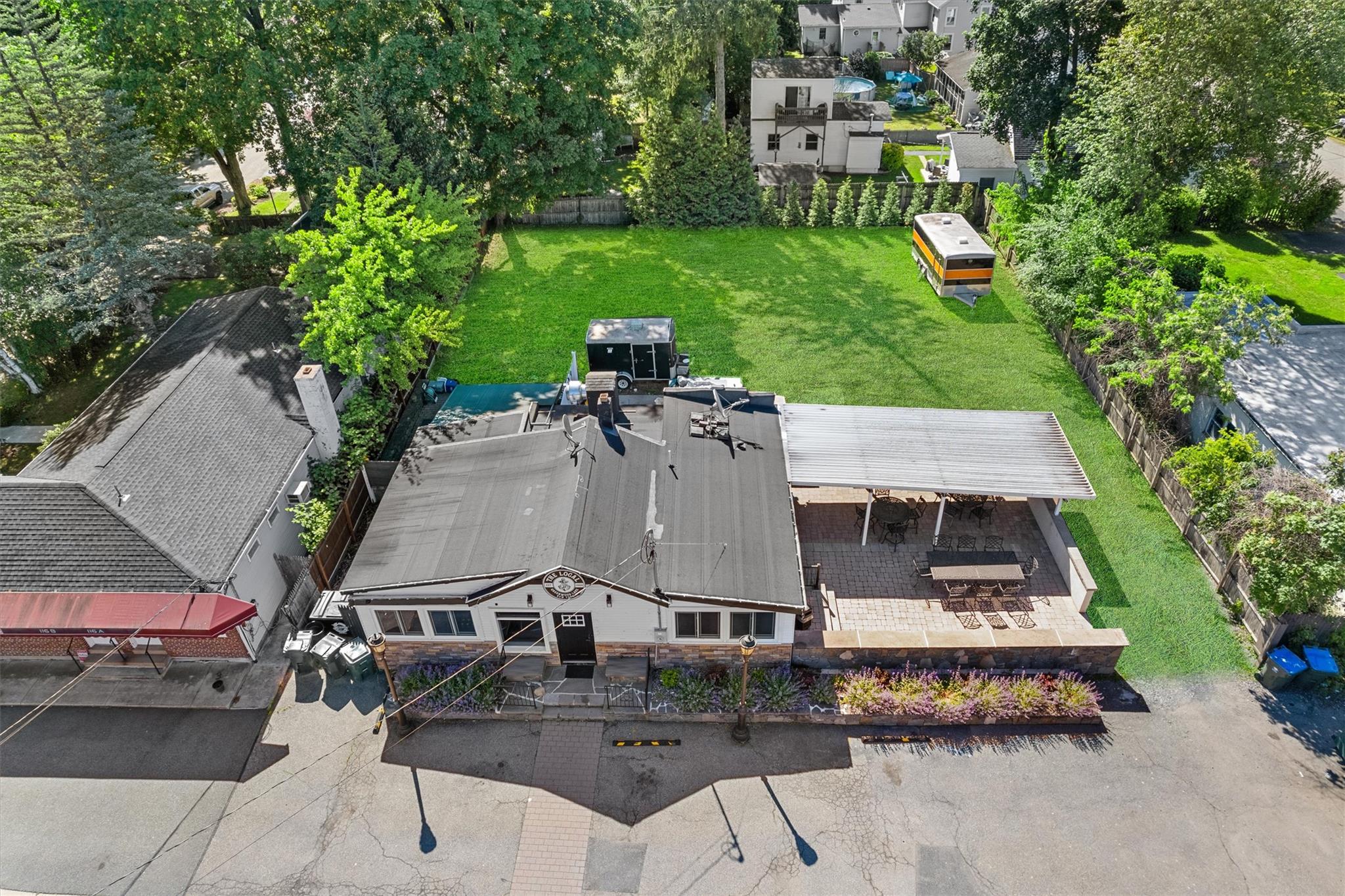 View from above of property