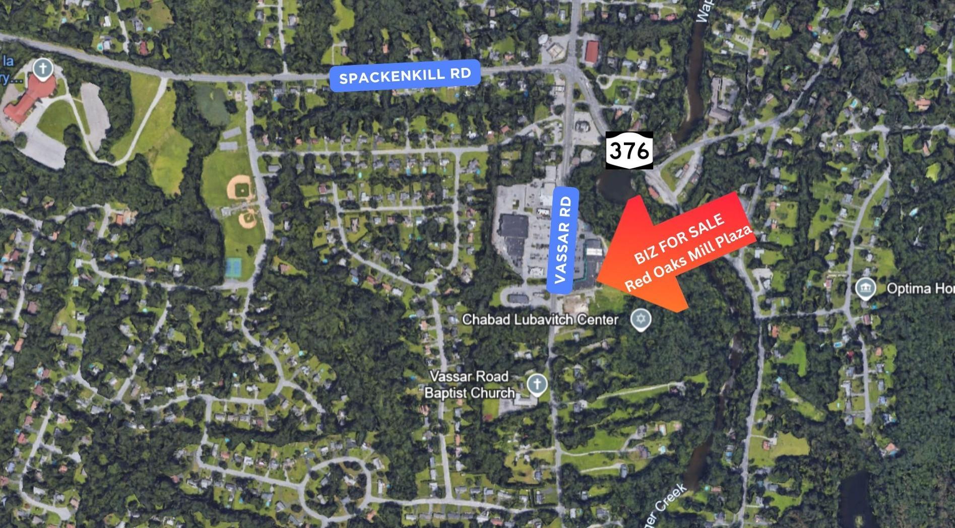 Aerial map of property and surrounding area