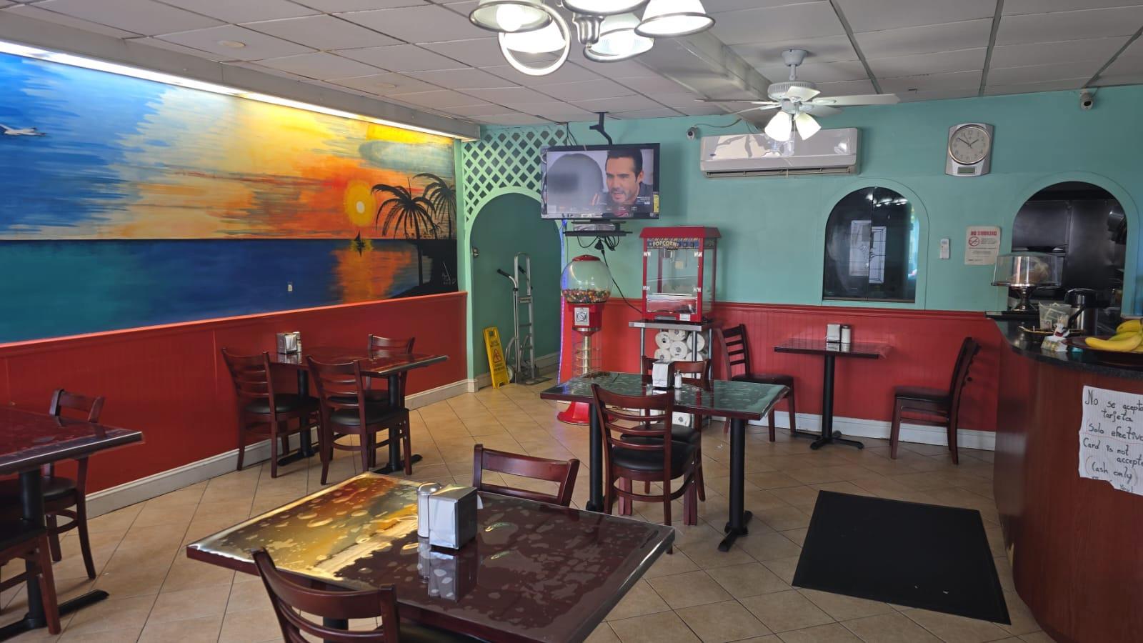 Restaurant sitting area