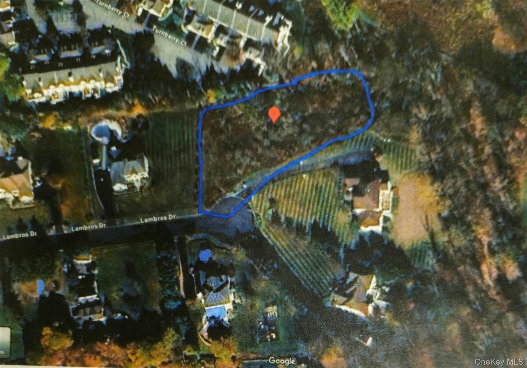 Aerial overview of property's location