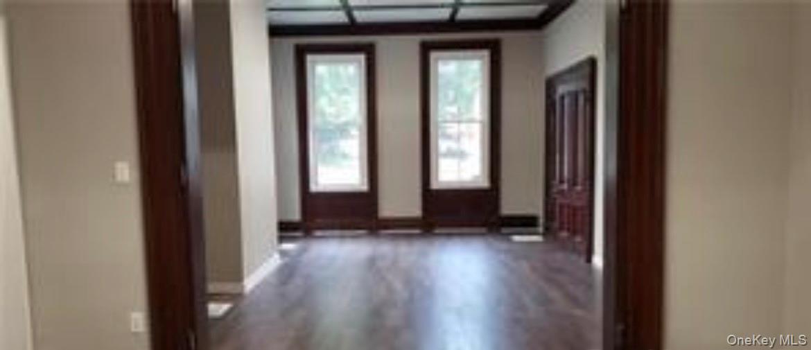 Foyer entrance featuring dark hardwood / wood-style floors and a healthy amount of sunlight