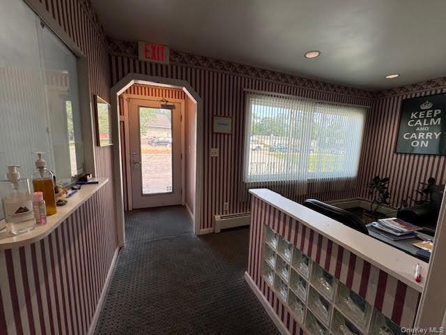 Entrance to the building and waiting room.