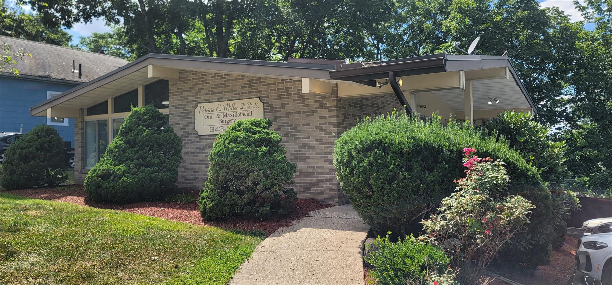View of home's exterior with brick siding