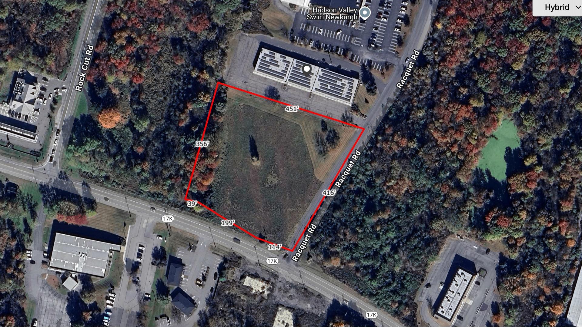 Aerial view of property's location featuring property boundaries highlighted