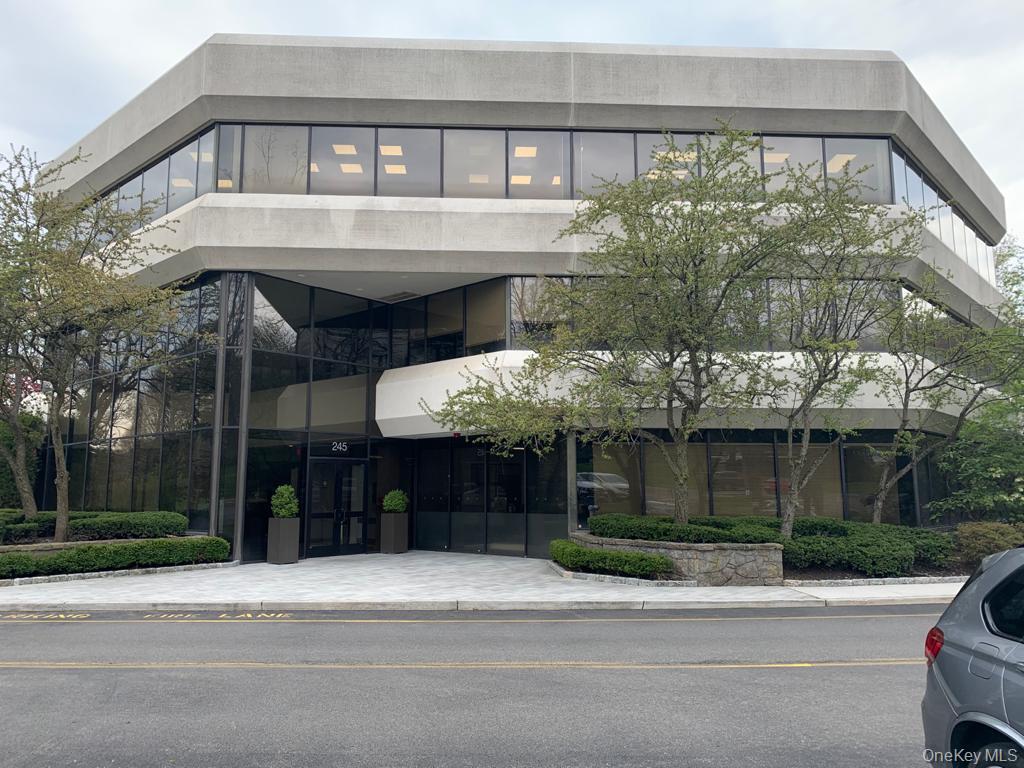 Main entrance and facade of building