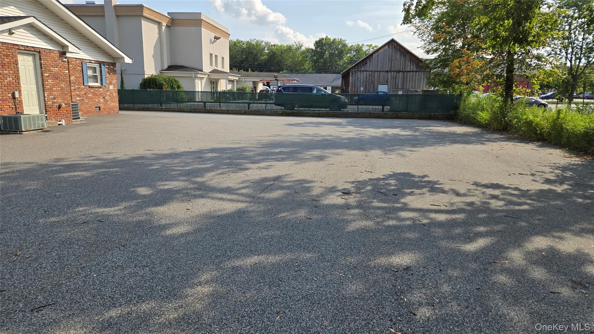 Parking behind building.