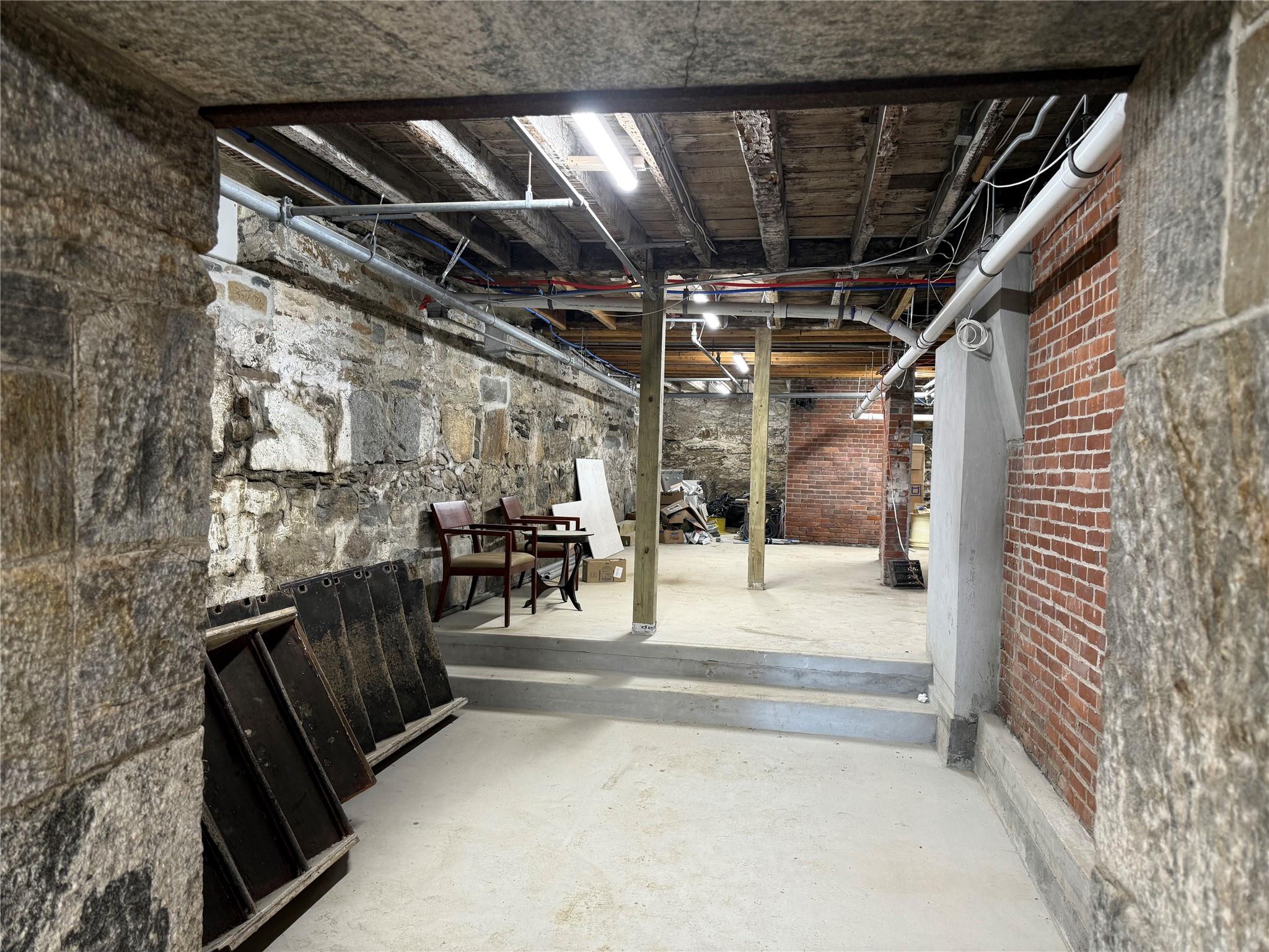 View of unfinished below grade area