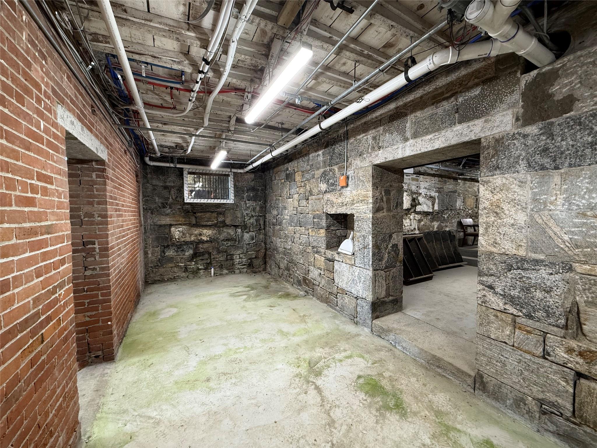 View of unfinished basement