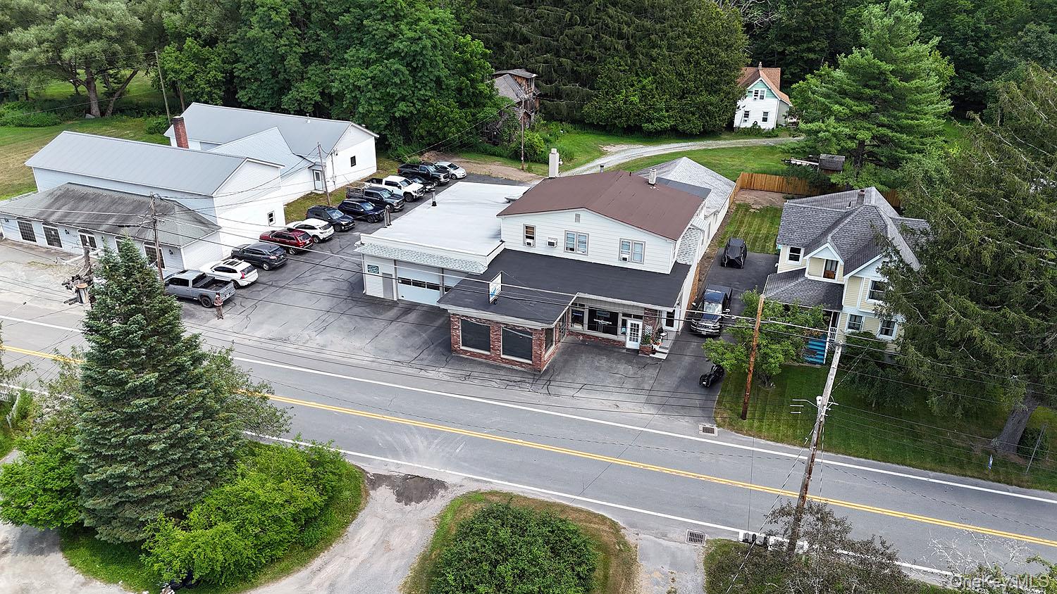 Drone / aerial view of a heavily wooded area