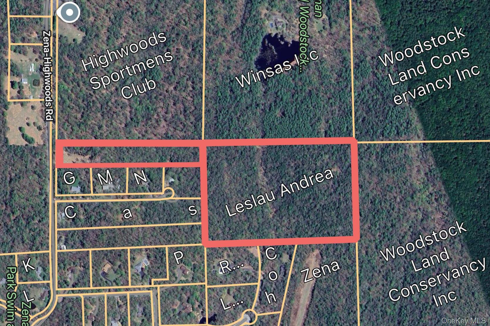 Aerial map of property and surrounding area