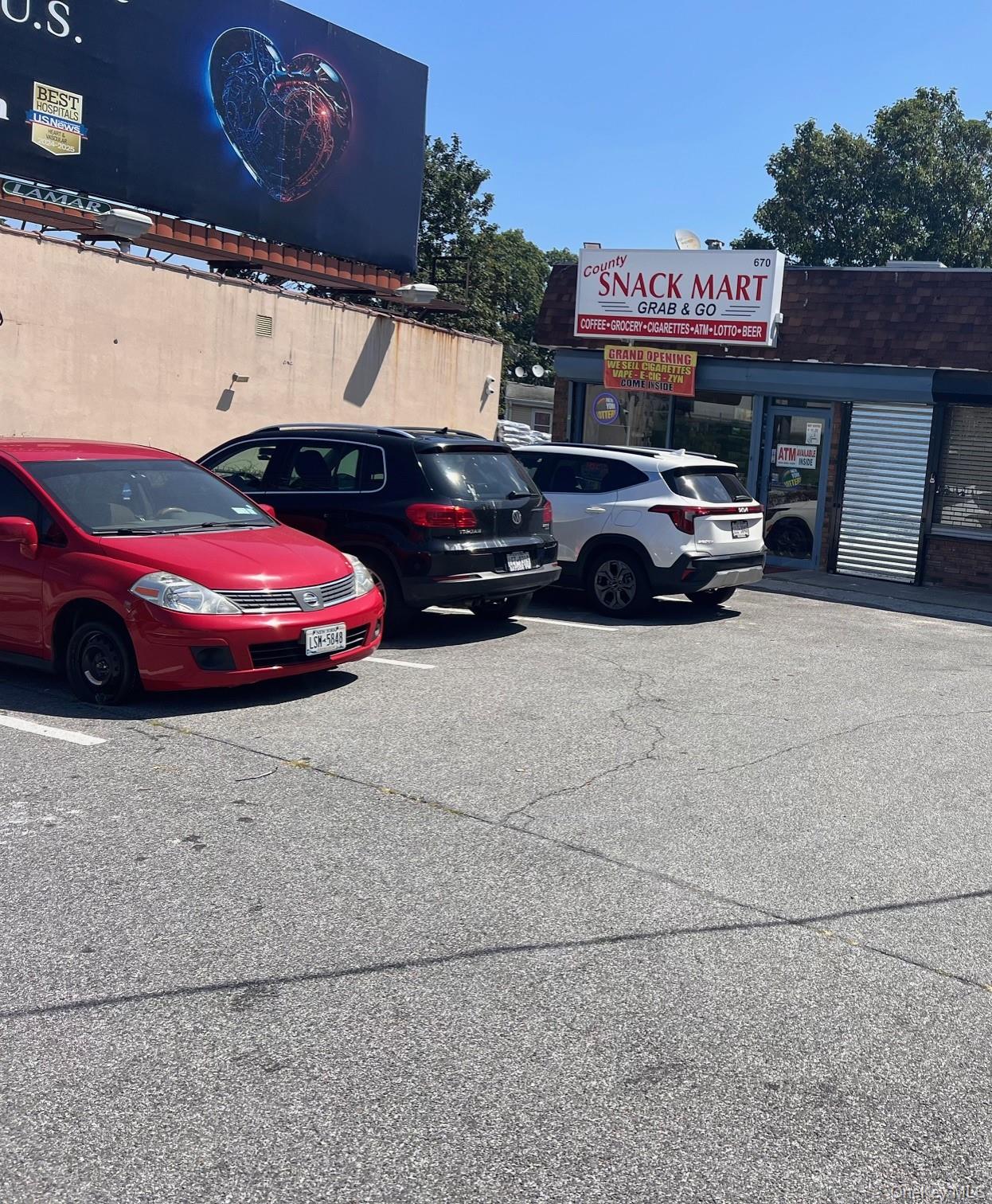 View of uncovered parking lot