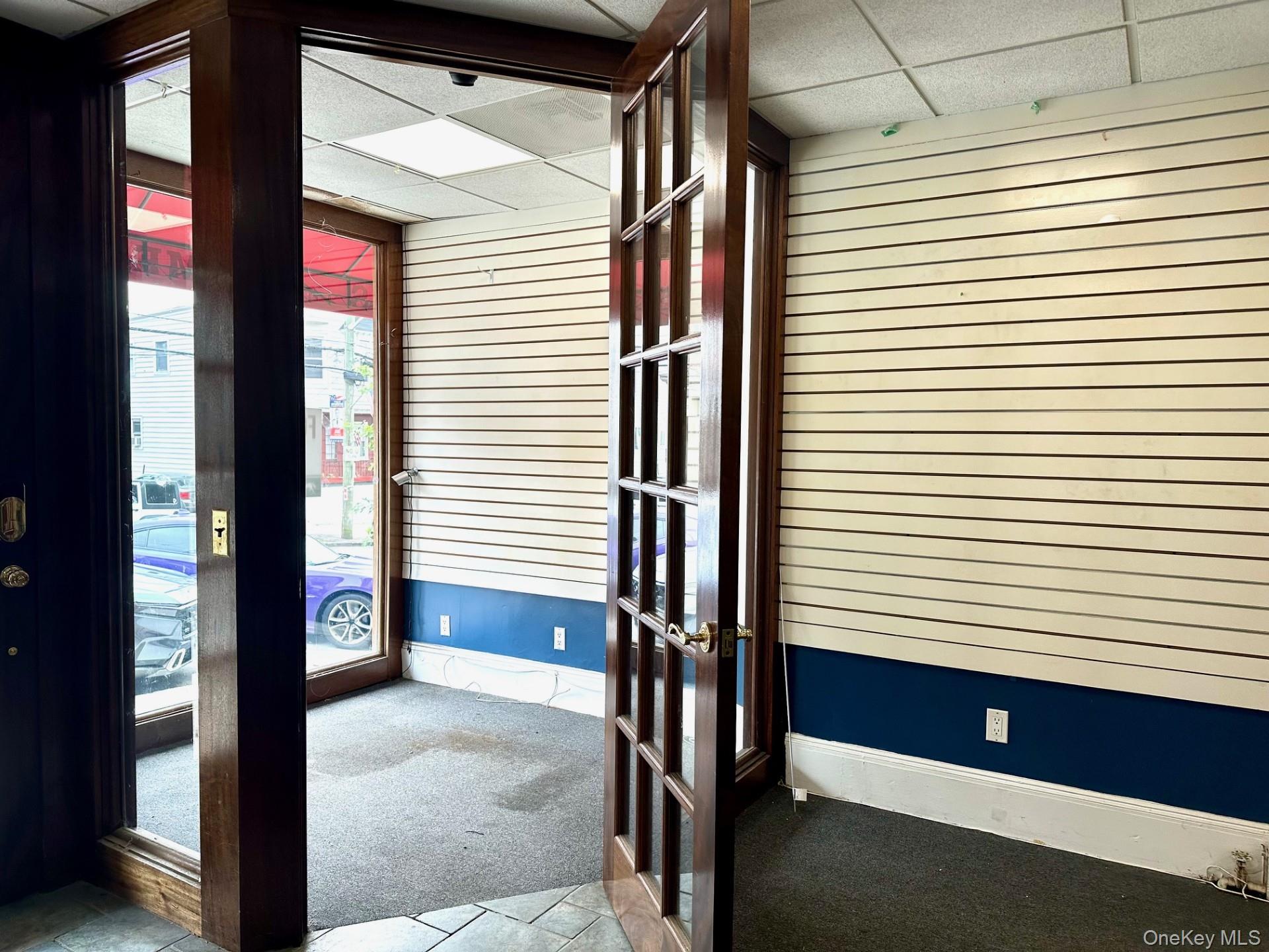 Close up of area inside French Doors.