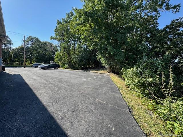 View of side parking area.