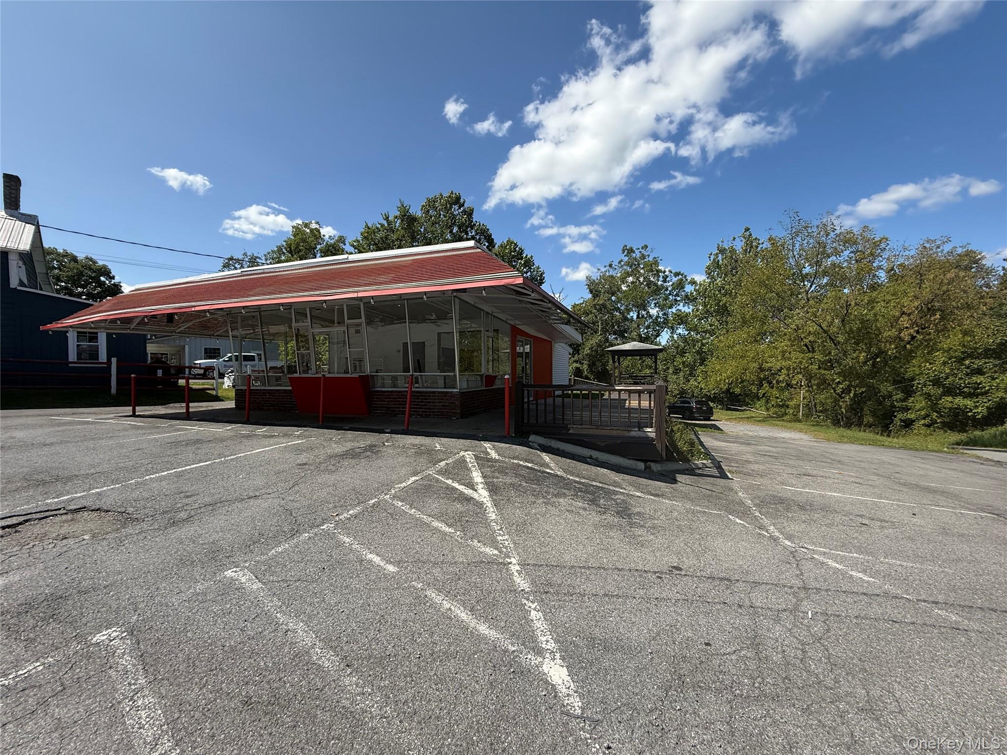View of uncovered parking lot