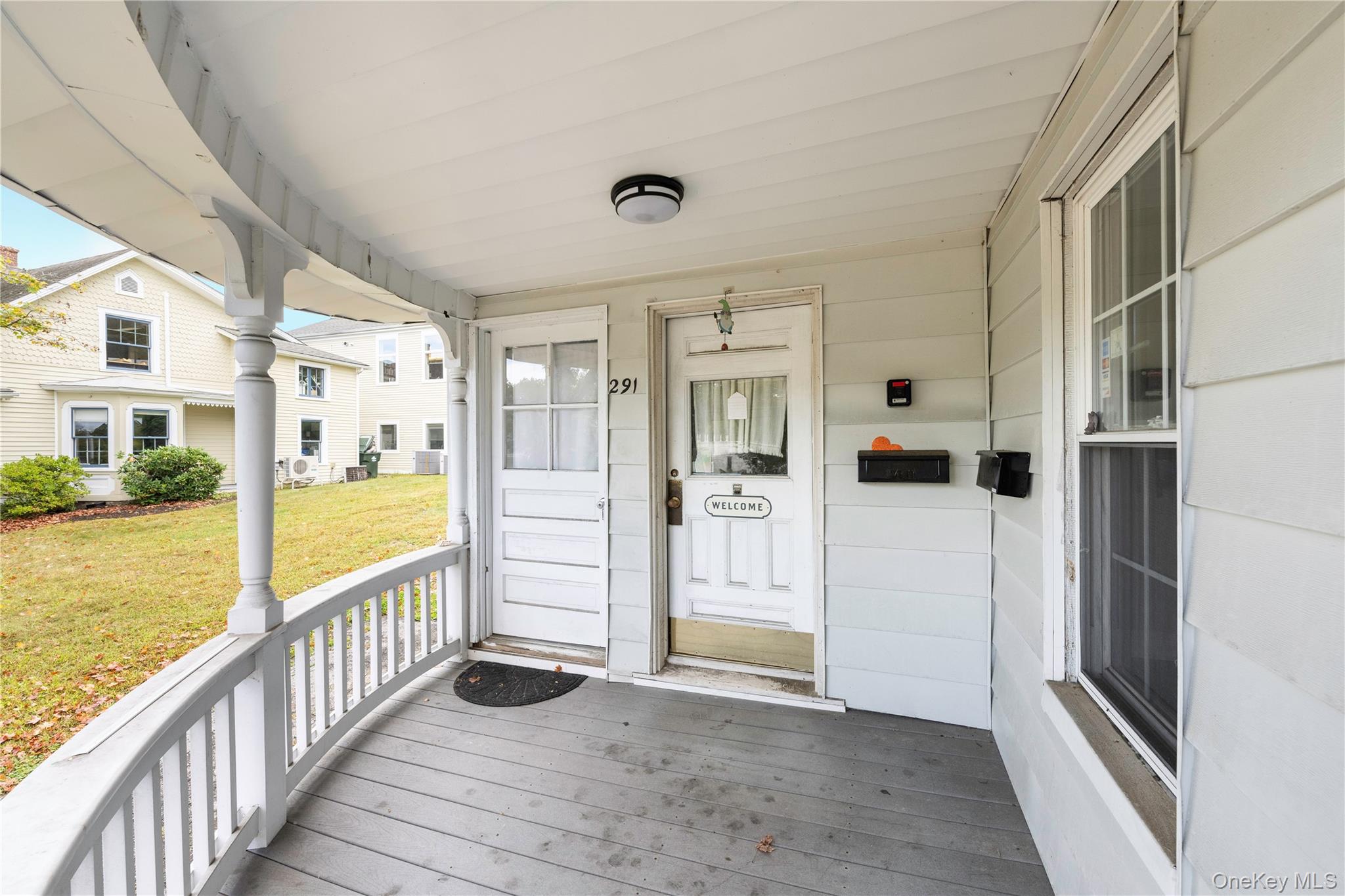 Rental door on the right