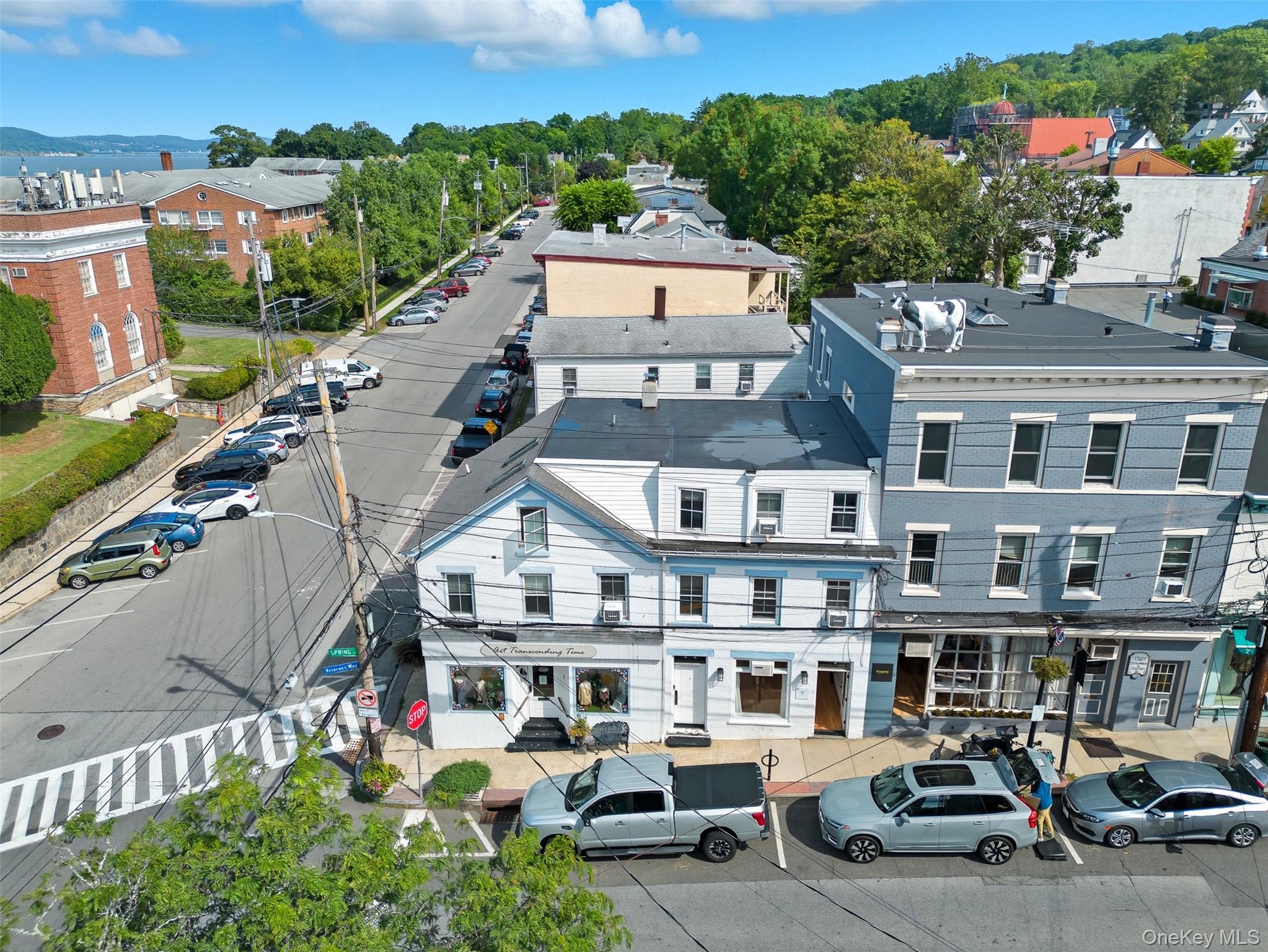 Aerial view of residential area