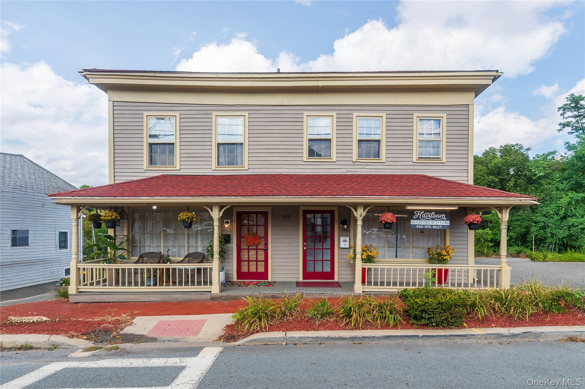 View of front of home with a porch