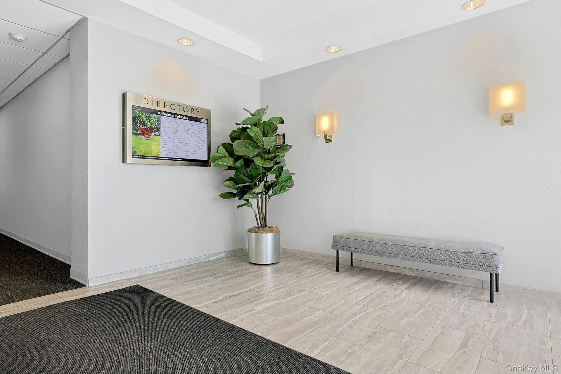 Common area with recessed lighting