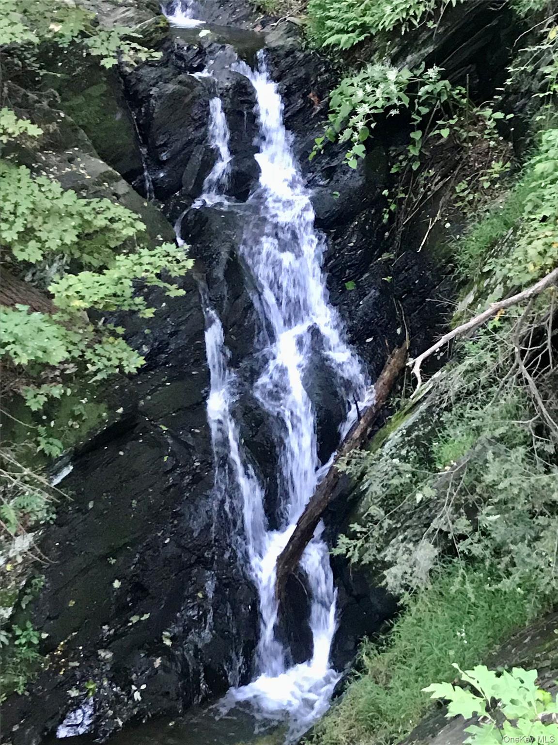 On site waterfall