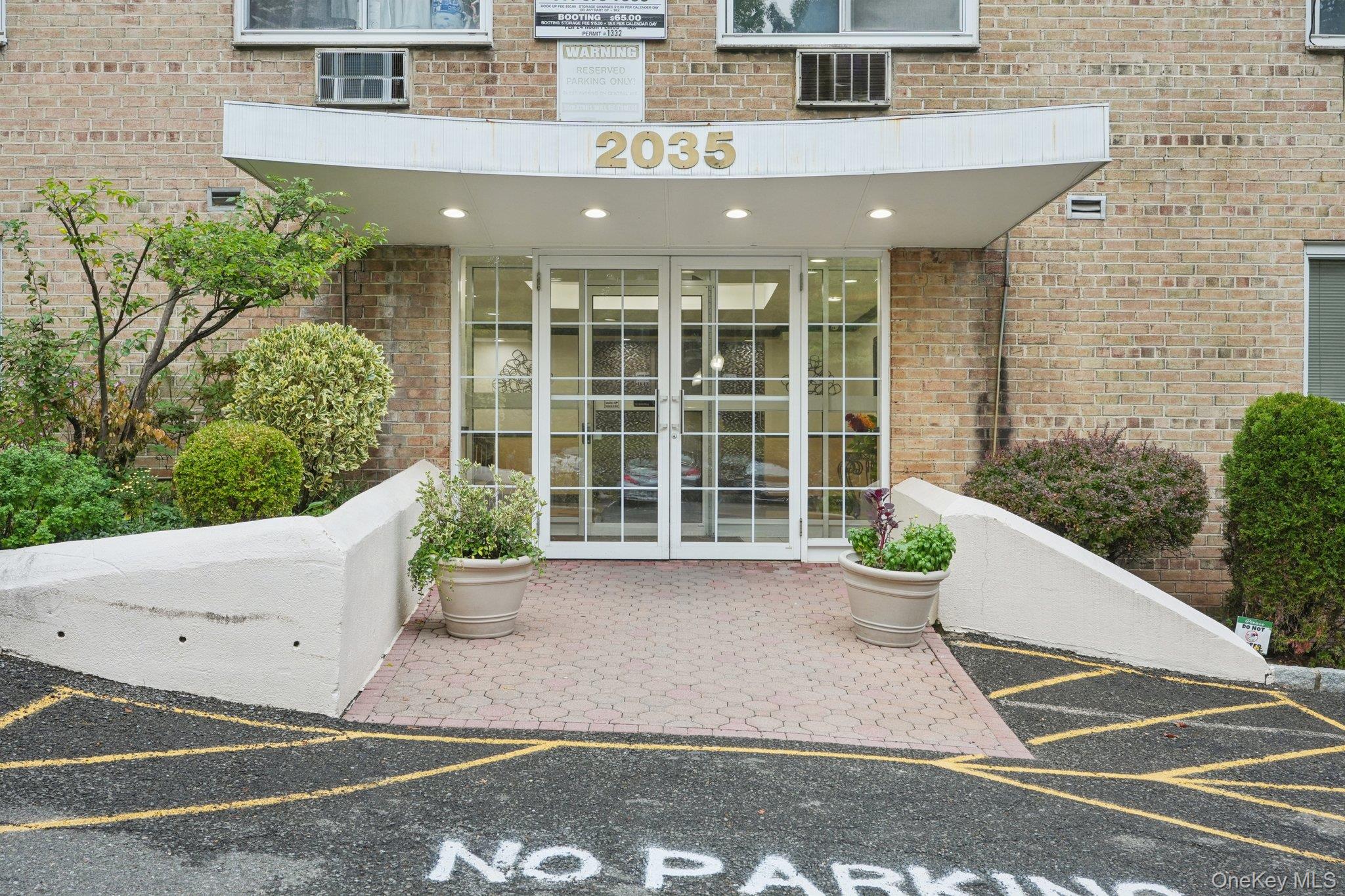 Entrance to building with secure doors