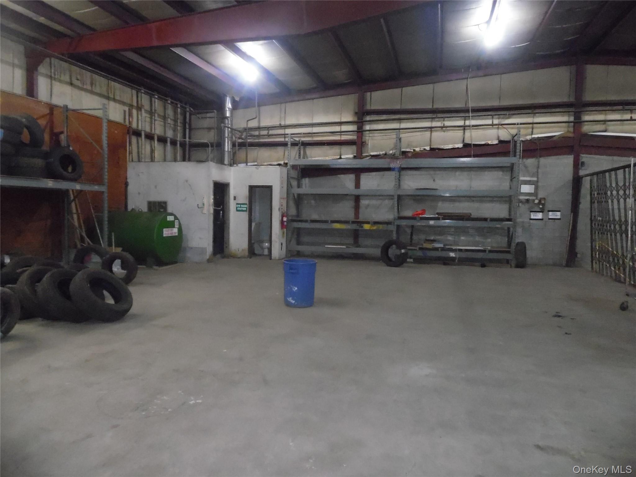Garage with oil tank