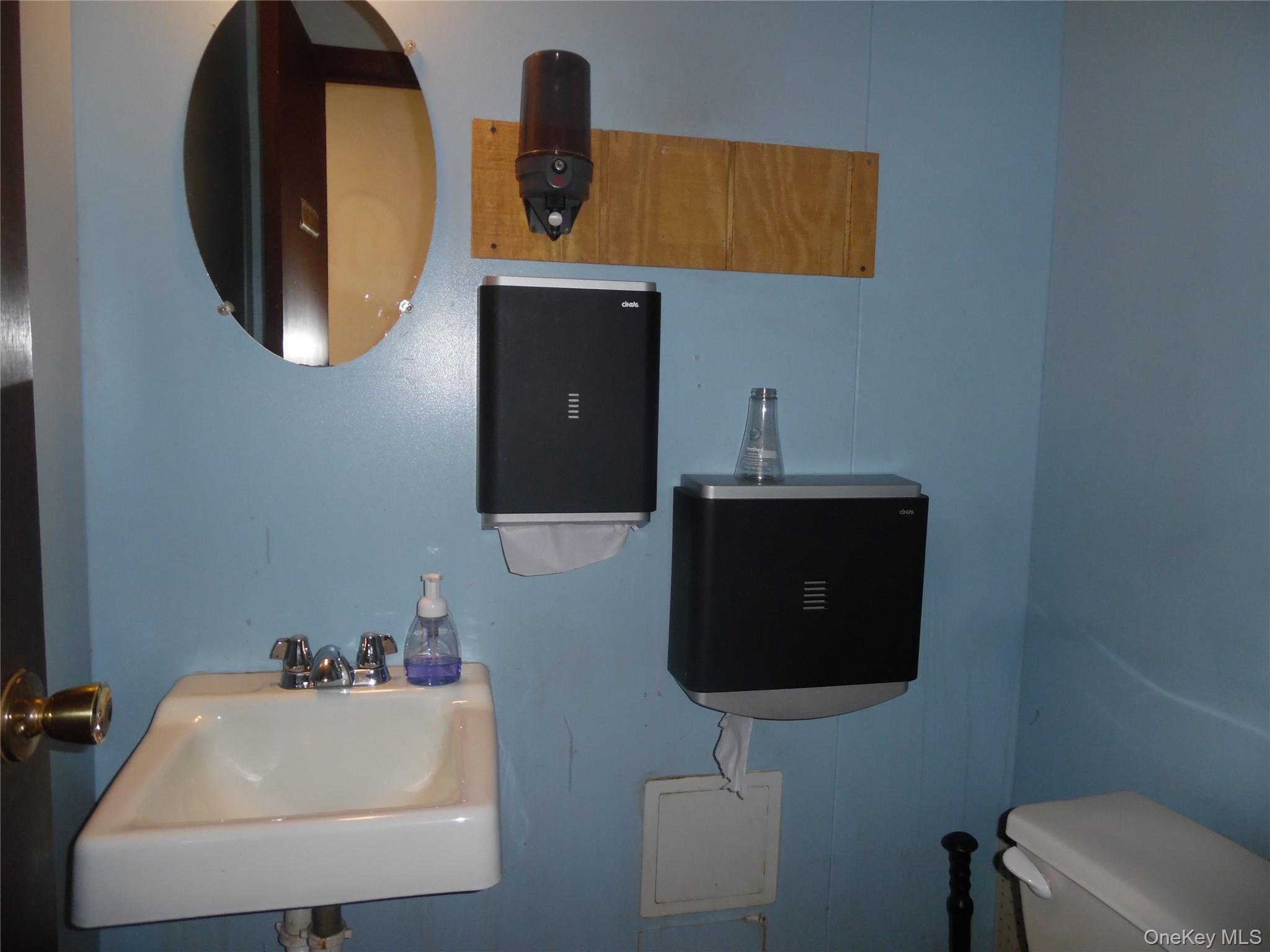 Bathroom featuring a sink and toilet