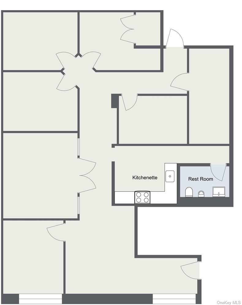 Floor plan for unit GA. If less SF is desired, there is the potential to split this 2,700 SF space into two separate units.