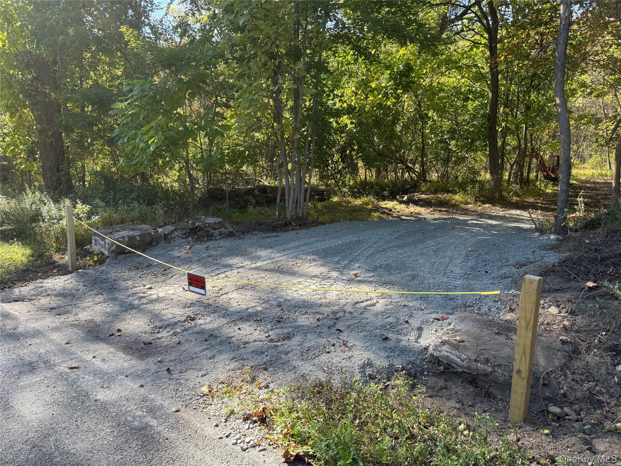 View of yard featuring a forest view