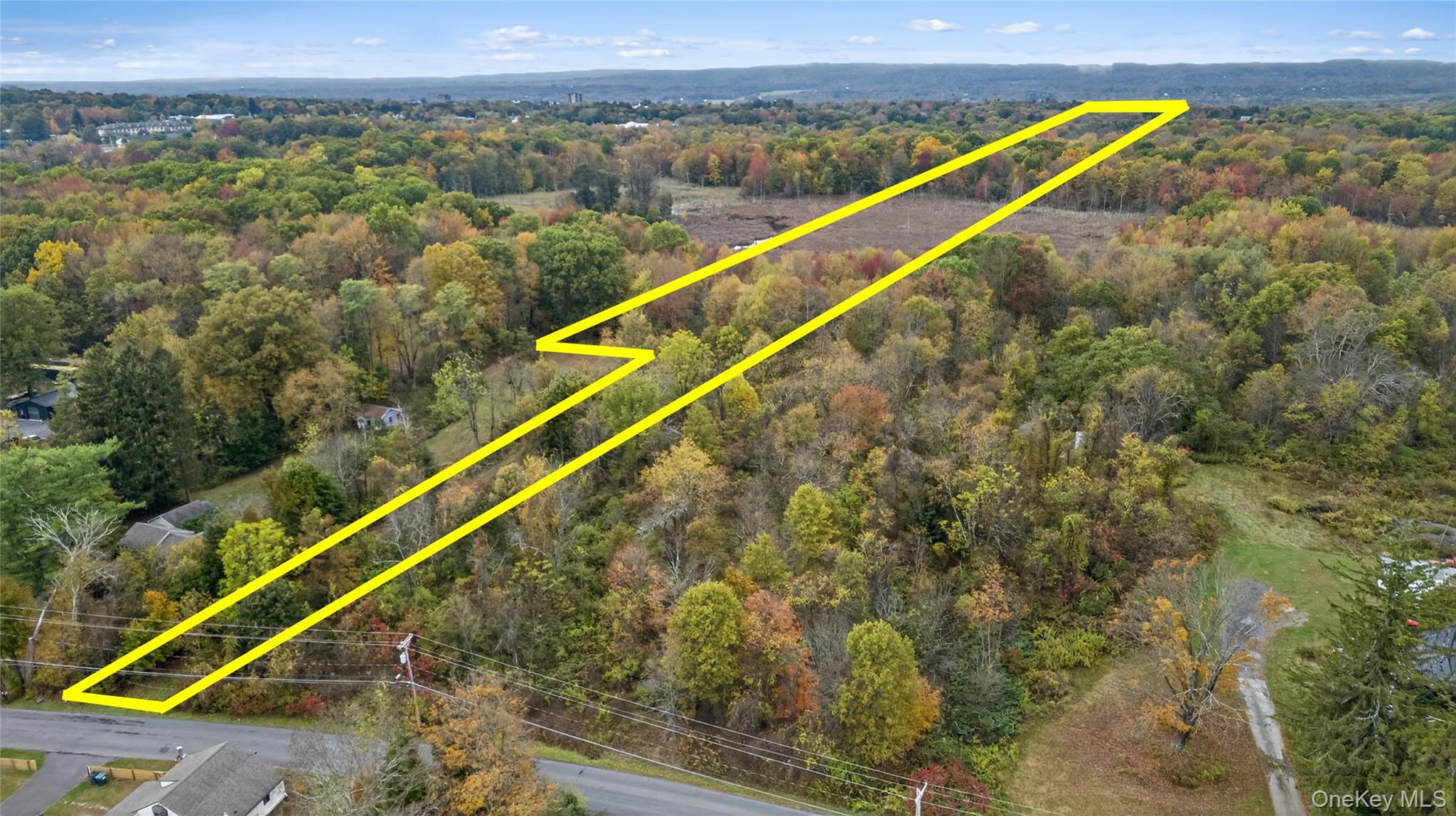 Drone / aerial view of property line