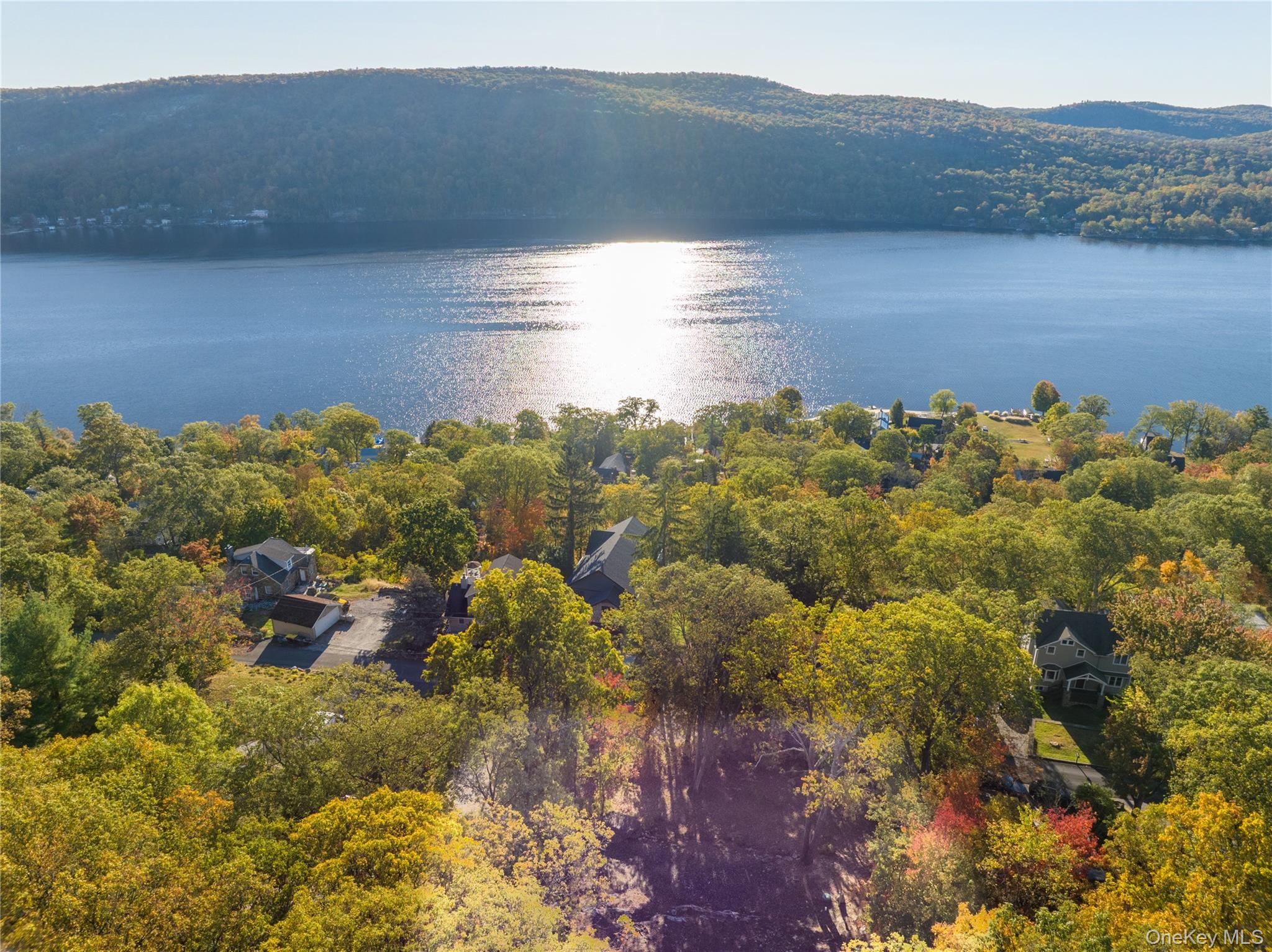 Drone / aerial view with lot highlighted