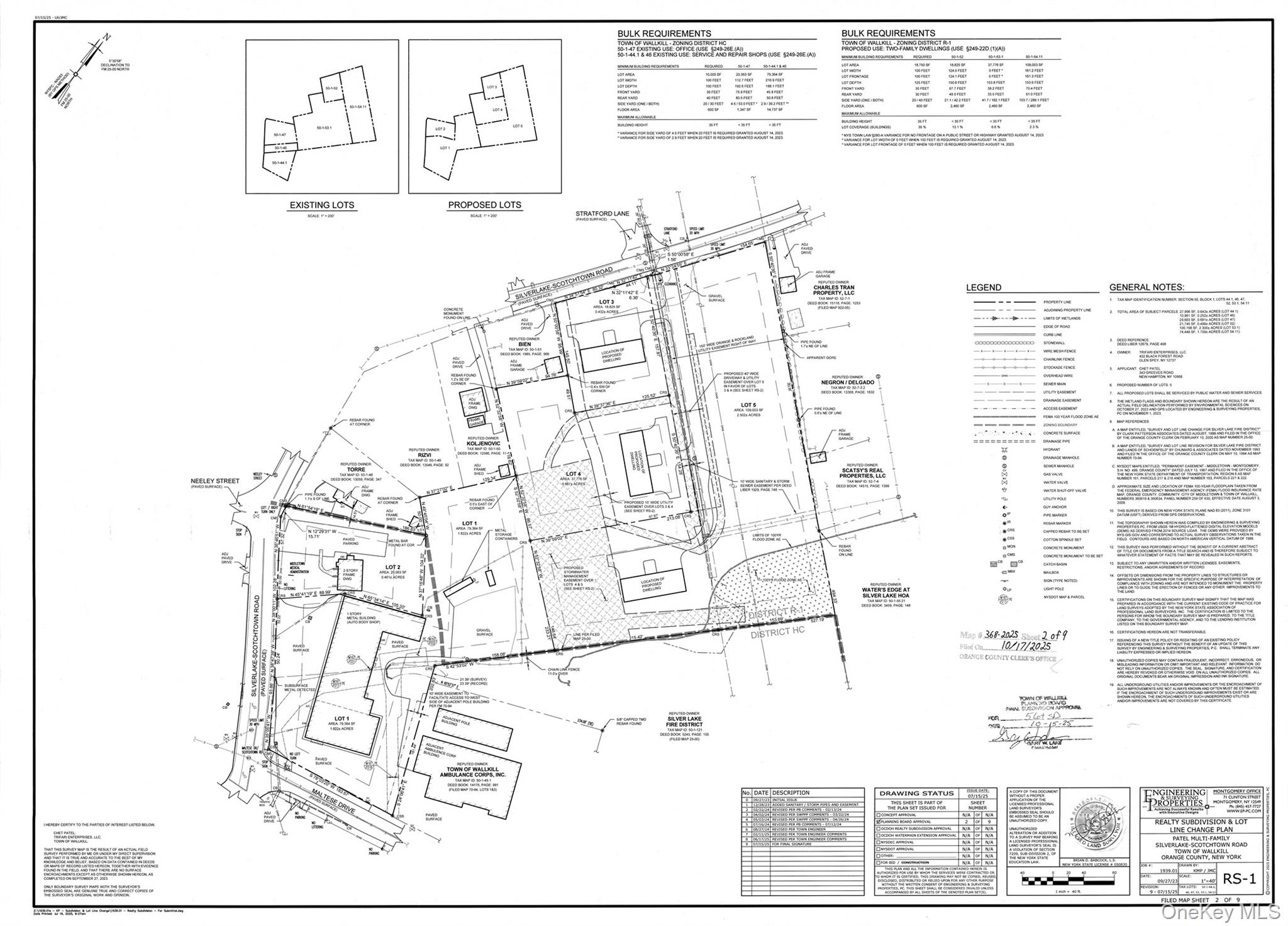 Filed Subdivision Map